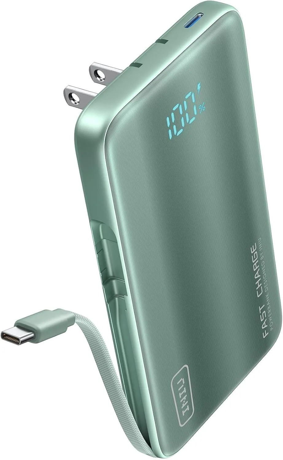 INIU 45W Fast Charging Portable Charger, 10000mAh with Built in Wall Plug
