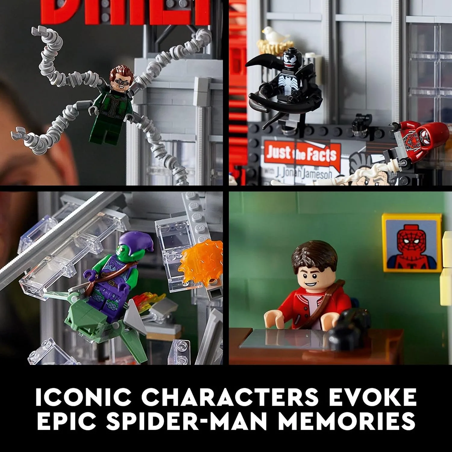 LEGO Marvel Spider-Man Daily Bugle Newspaper Office 76178 Building Set - Featuring 25 Spider-Verse Minifigures Including Peter Parker, Venom, and Spider-Gwen, Collectible Gift Idea for Adults