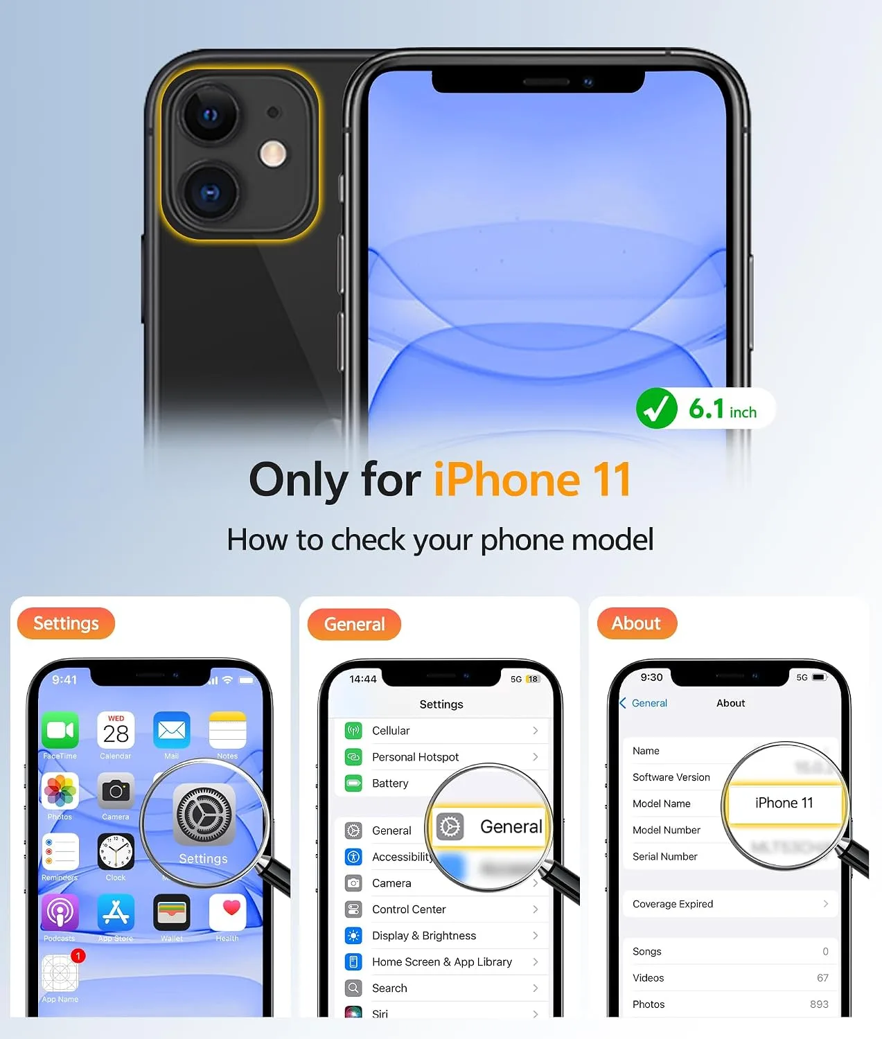 FNTCASE for iPhone 11 Phone Case, Fit for Magsafe, Blue