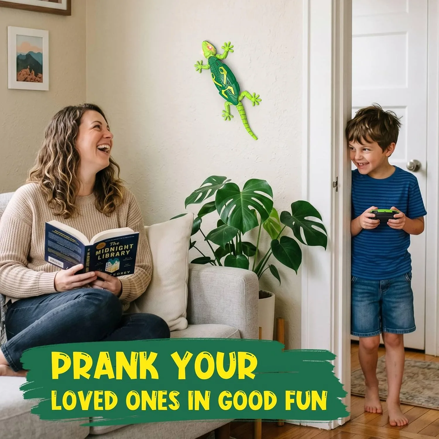 Envyvip RC Wall Climbing Gecko, Rechargeable Remote Control Lizard for Kids Ages 3+