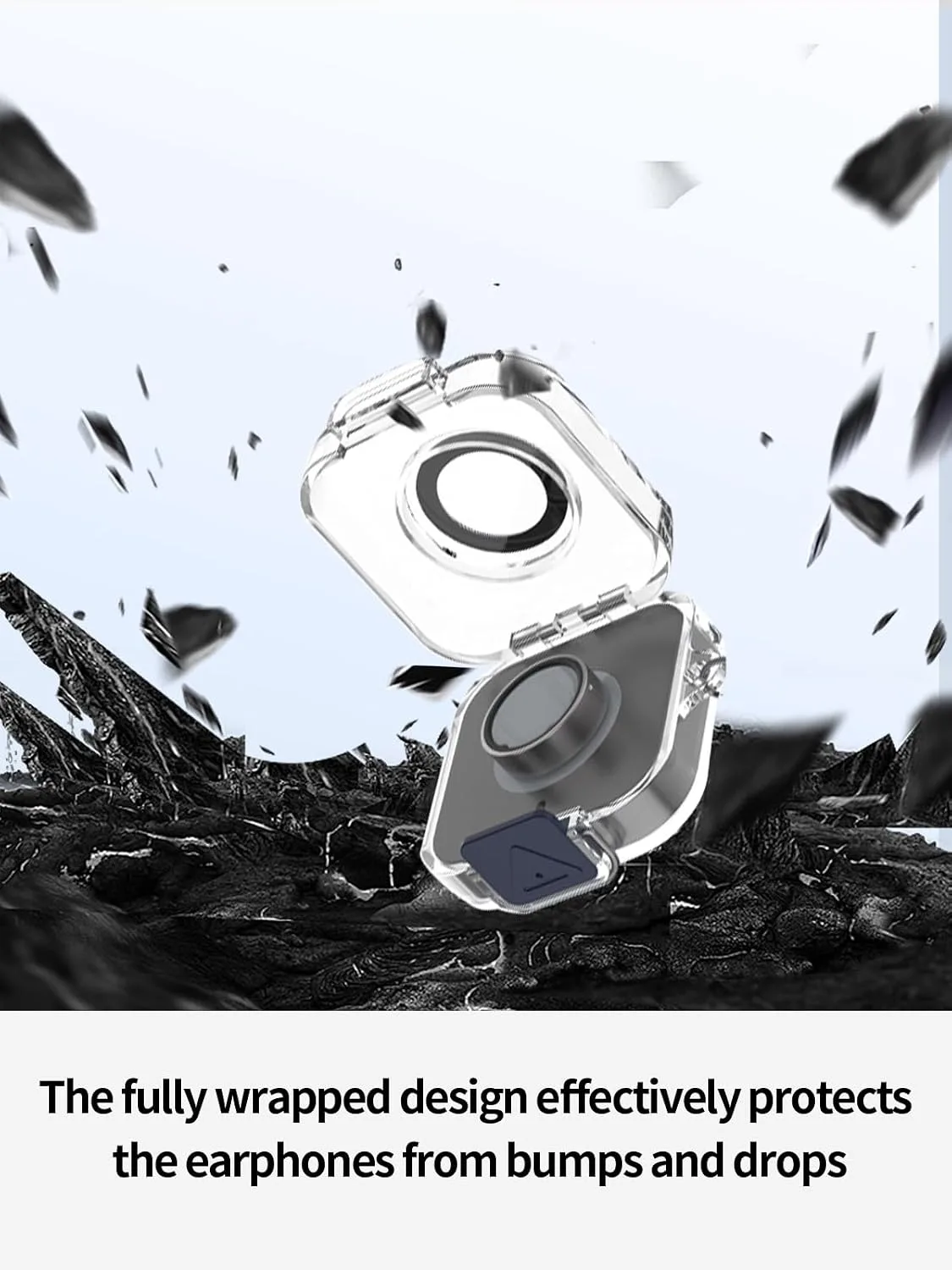 Compatible with Oura Ring 4 Charger,Full Body Shockproof Protective Integrated Switch Protective Cover，with Lanyard,Gun Color