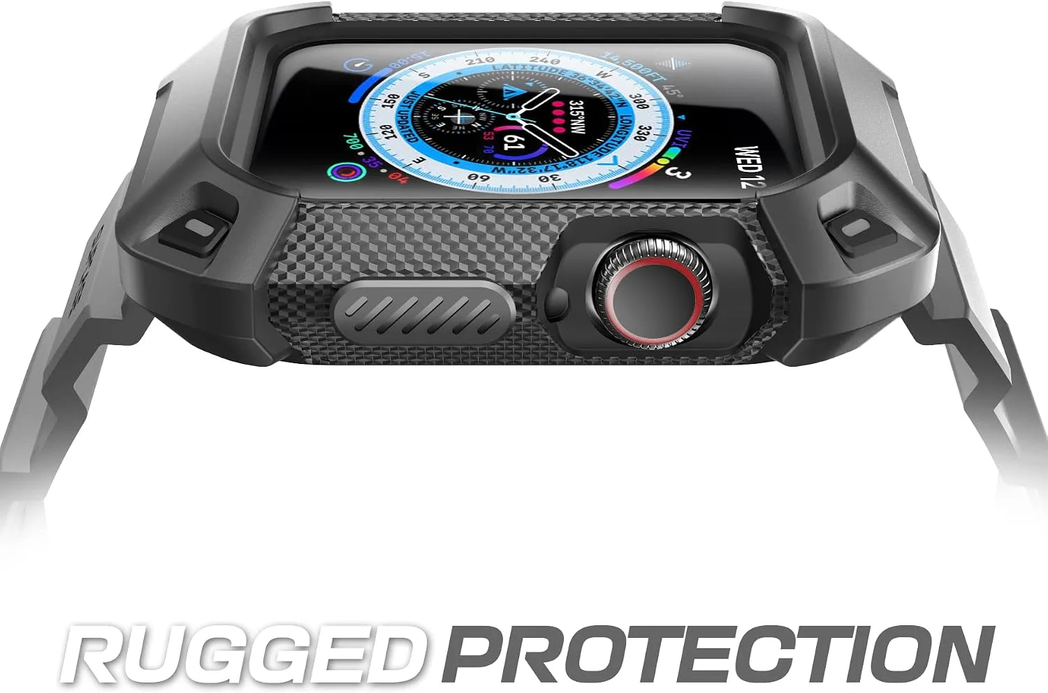 SUPCASE for Apple Watch 9/8/7/6/5/4/SE Case with Band 44mm/45mm Black