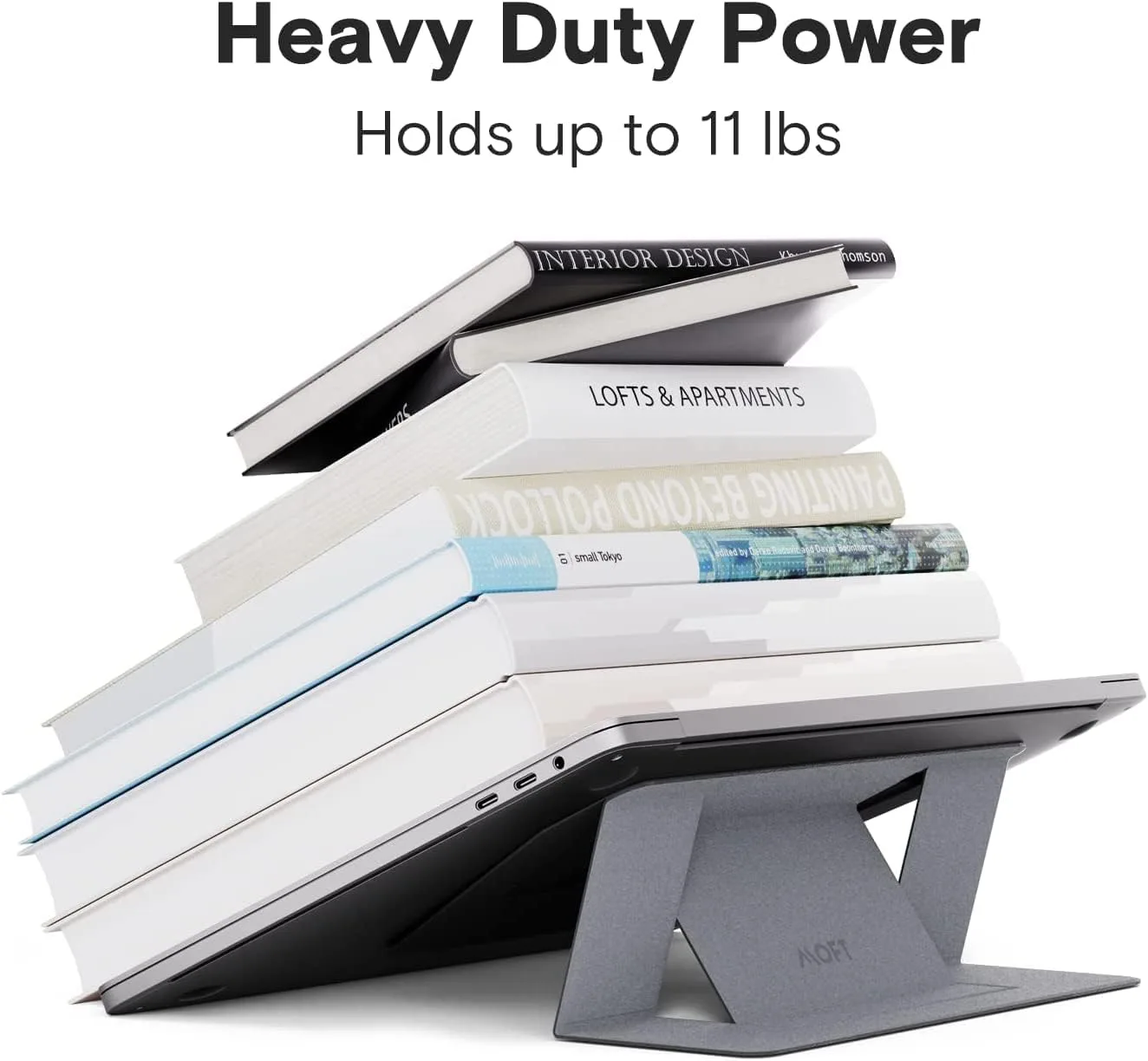 MOFT Adhesive Laptop Stand, Foldable &Portable Laptop Riser for Mobile Work