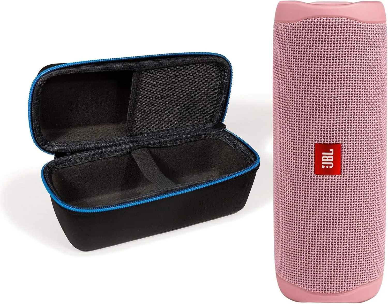 JBL Flip 5 (Pink) + Bundle with divvi! Protective Hardshell Case