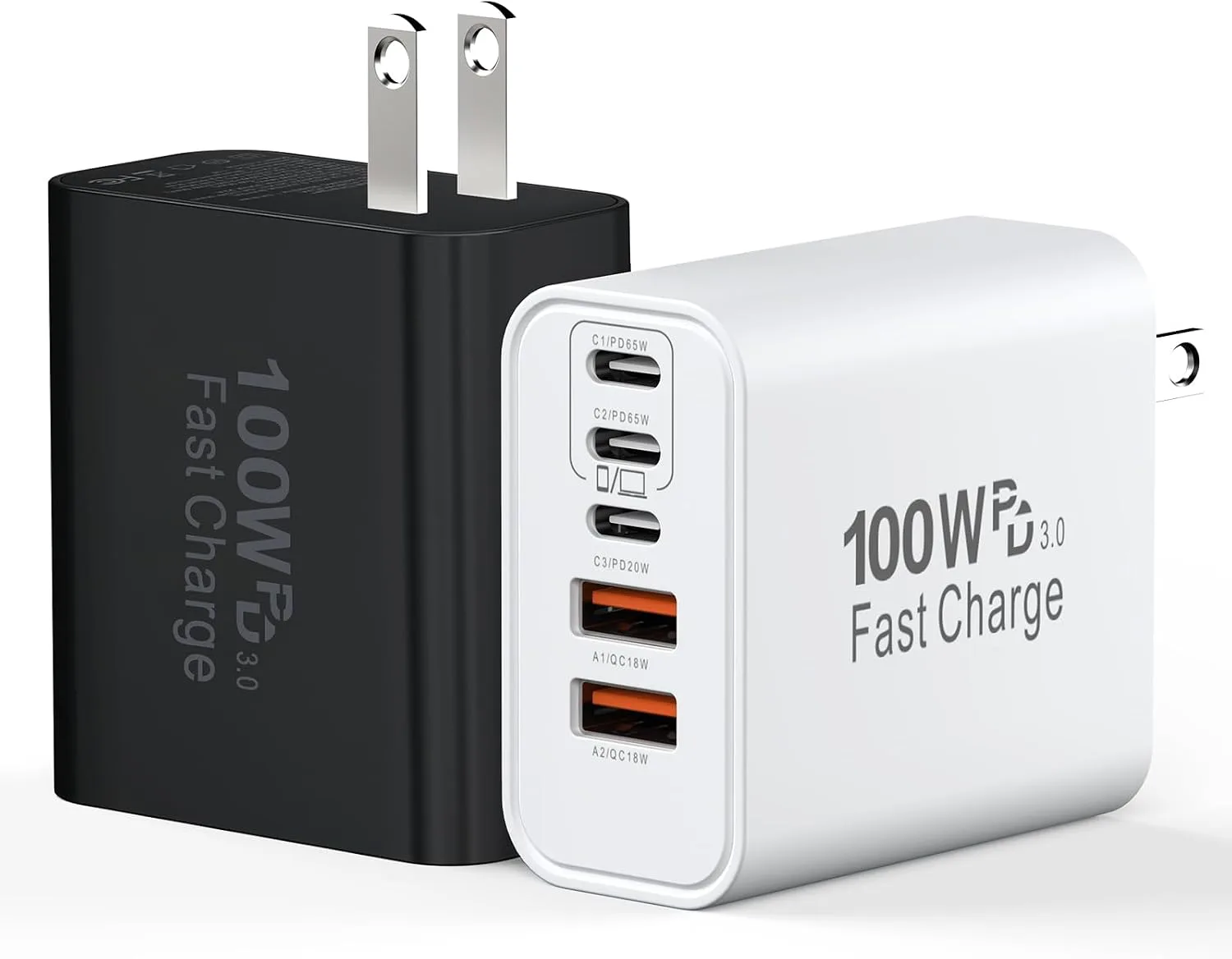 USB C Charging Blocks, 100W USB Type C iPhone Wall Super Fast Charger Block