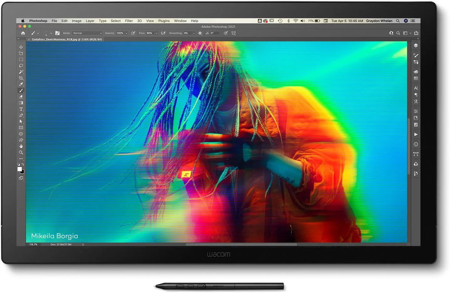Wacom Cintiq Pro 22, Drawing Tablet with 4K 120 Hz Touchscreen & ProPen 3
