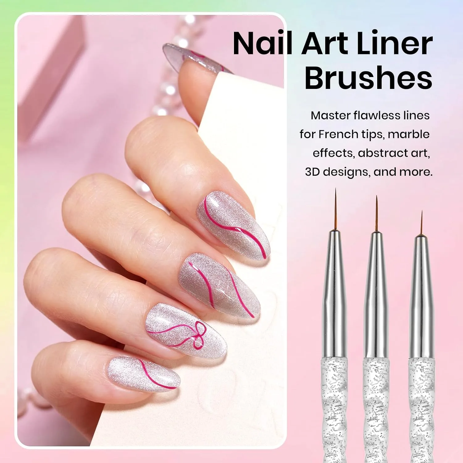 Beetles 31pcs Nail Art Brushes, Nail Art Pens, Dotting Tools, Dust Brush