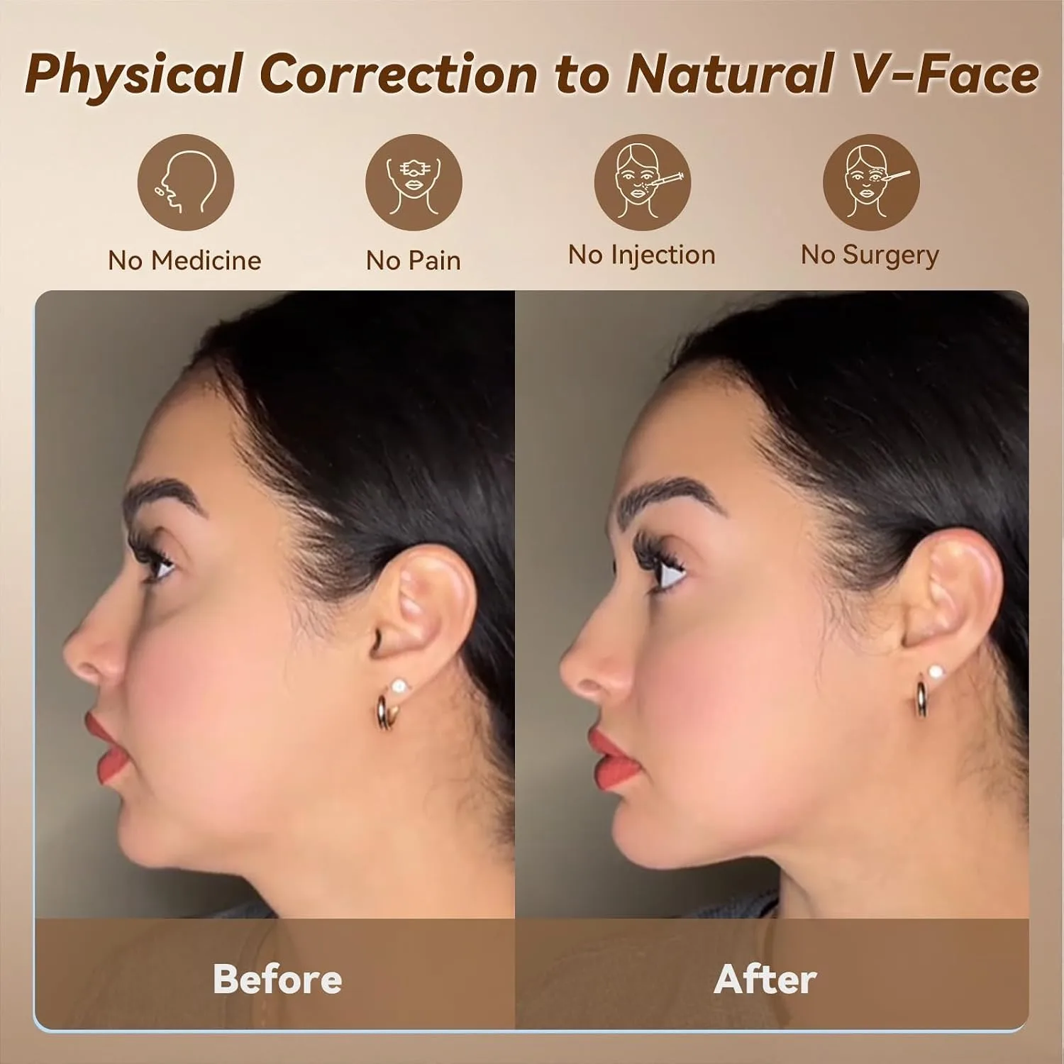 JUSRON V-Line Mask Chin Up Mask Face Strap, chin lifting mask (Light Blue)