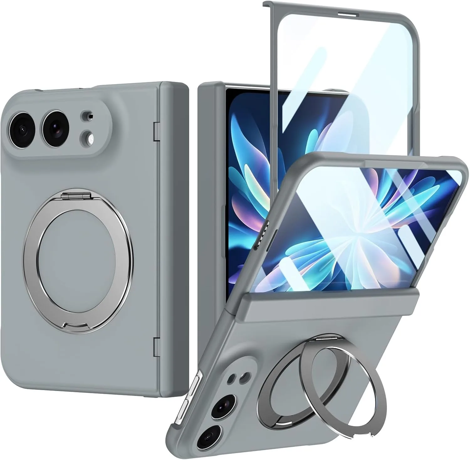for iPhone Duo Case with Hinge Protection, Gray