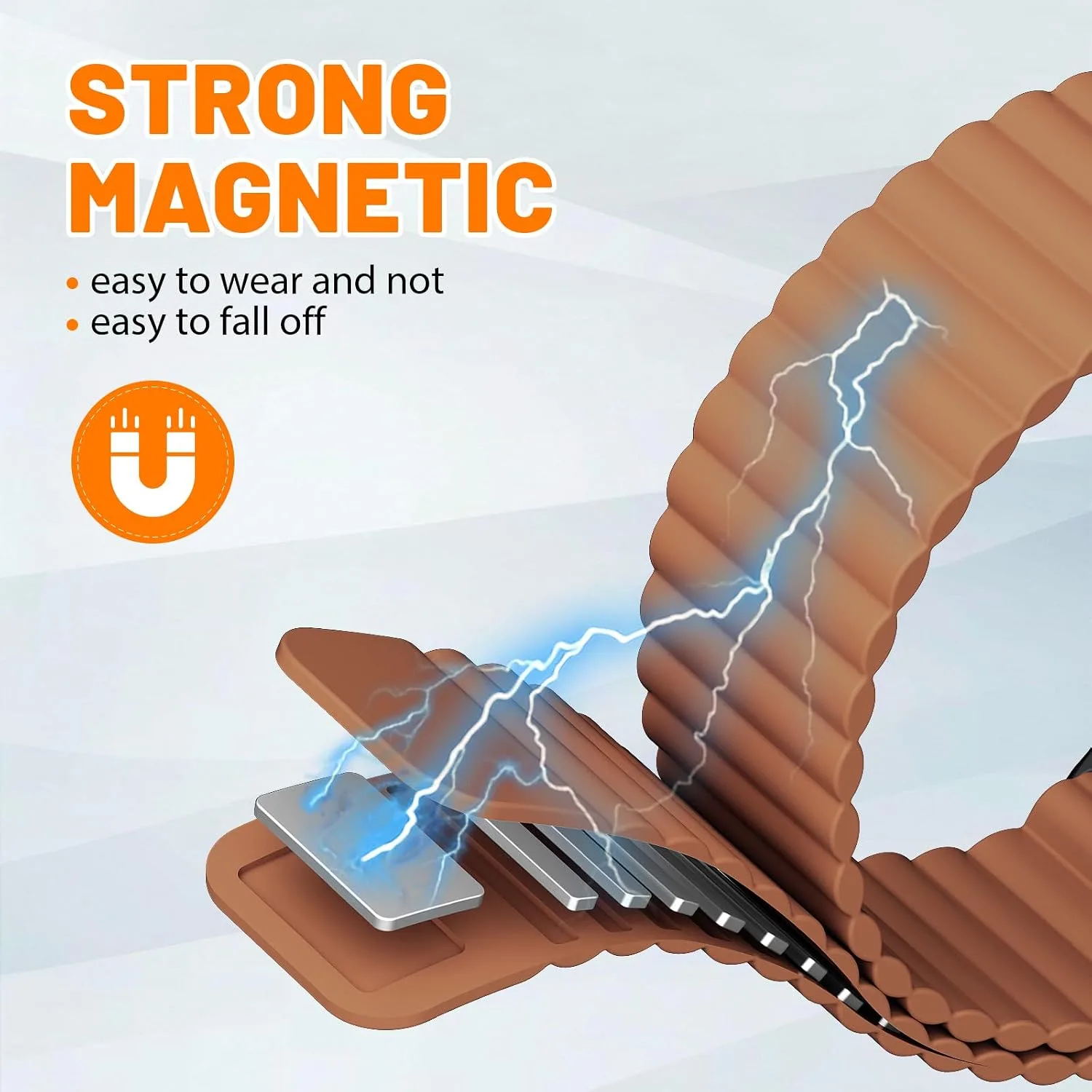 Magnetic Sport Bands for Apple Watch Band 40mm 38mm 41mm 42mm 44mm 45mm 46mm iWatch bands for Women Men,Silicone Loop Strap Wristband for Apple Watch Series 12 11 10 9 8 7 6 5 4 3 SE 3/2nd Ultra 49mm