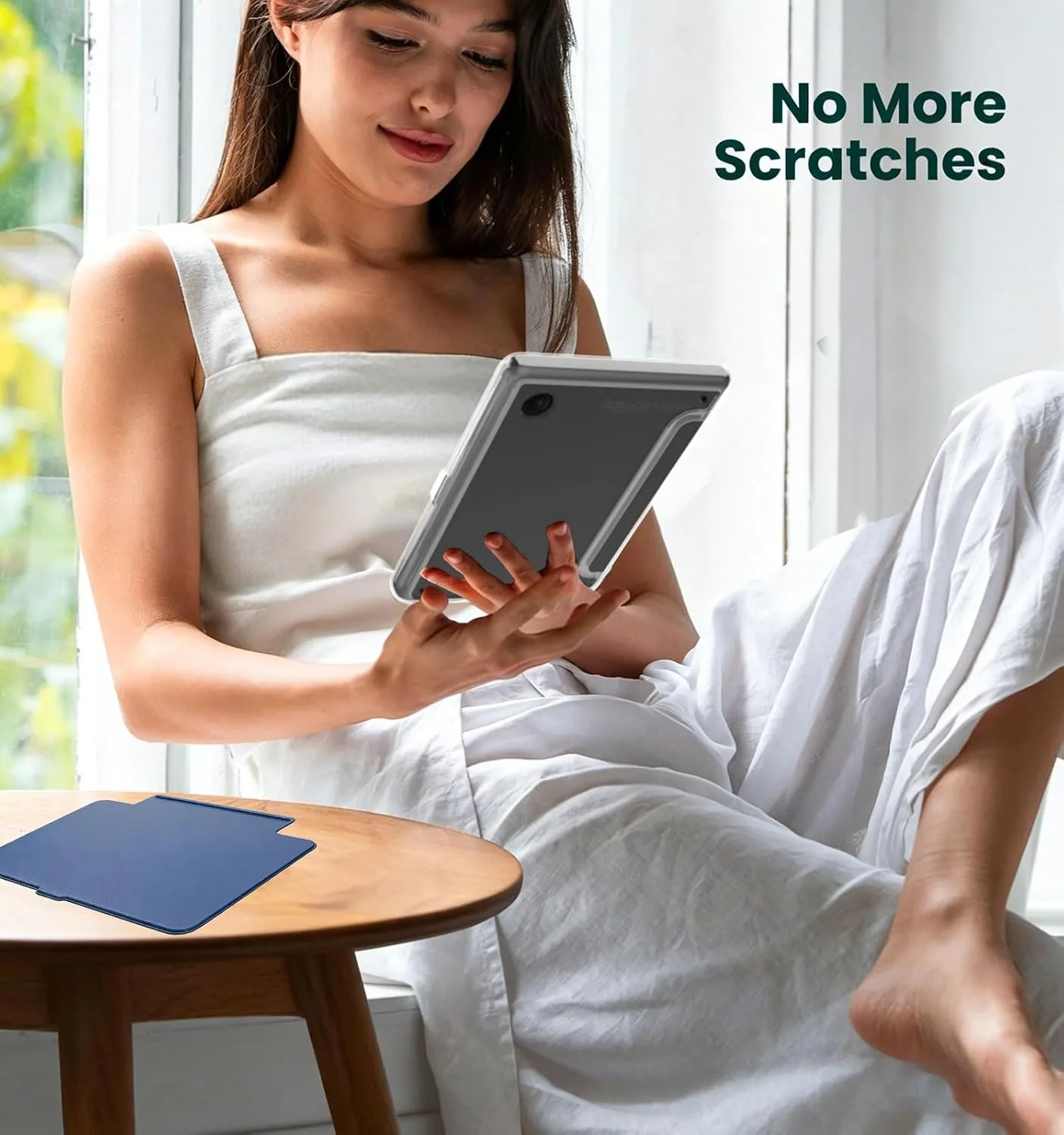 E NET-CASE Detachable Magnetic Case for 6" Kobo Clara Colour (2024) /Clara BW(2024) /2E(2022) eReader,Ultra Clear Back丨Easy to Detach & Attach丨Auto Sleep/Wake (Blue)