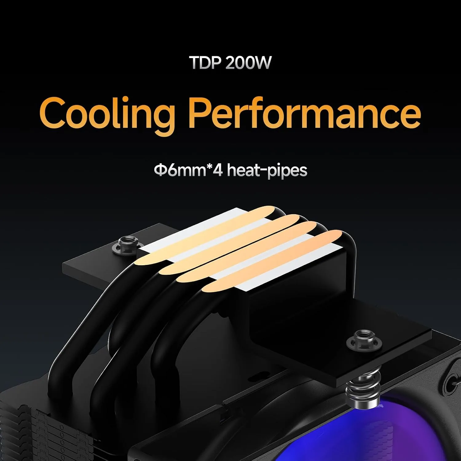 Gamma A40 ARGB CPU Cooler,133mm Compact Tower CPU Air Cooler,100mm PWM Fan