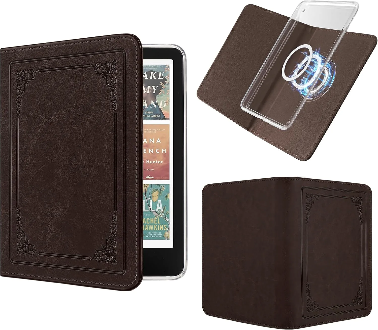 Magnetic Book Cover Case for 7'' Kindle Paperwhite & Colorsoft