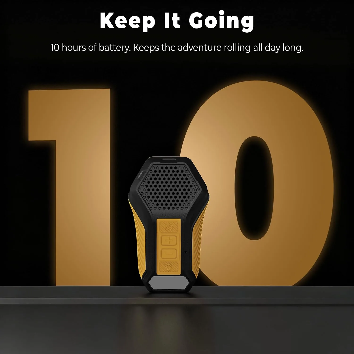 Clip-on Wearable Bluetooth Speaker, Built-in Mic, Light & Warn Lamp