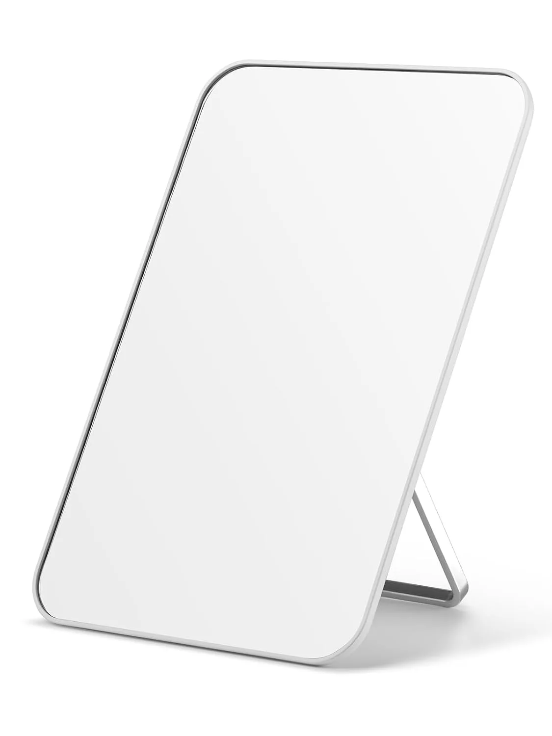 OMIRO 8 x 5 in Desk Makeup Mirror with Stand and Hanging Hole, White