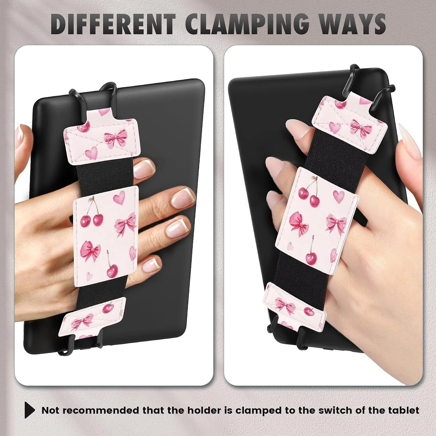 MoKo Soft Hand Strap for 6-8" Kindle eReaders Fire Tablet, Cherry Bow