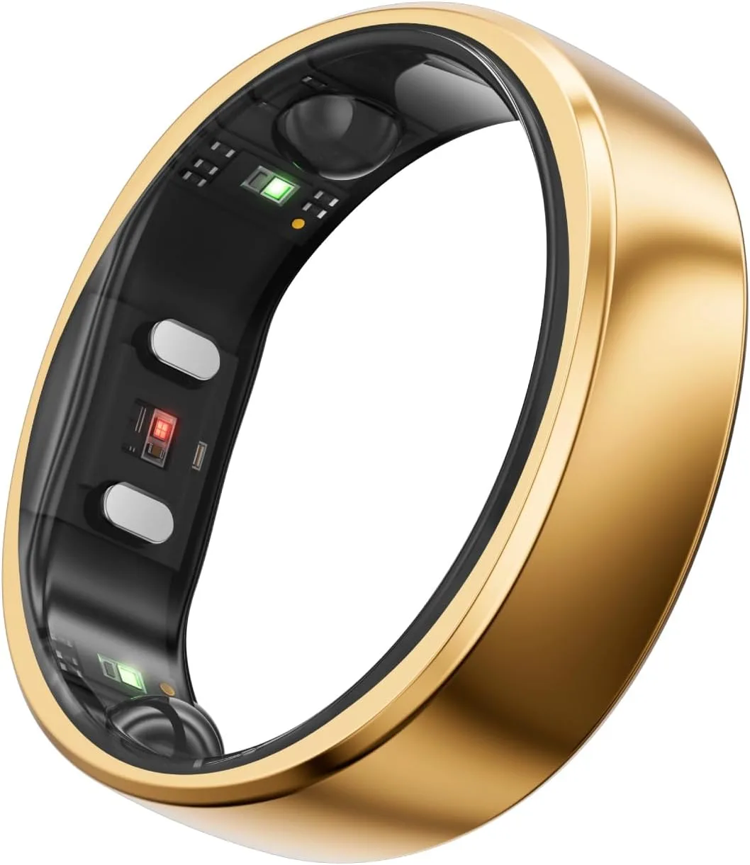 RingConn Gen 2 Smart Ring - Sleep Apnea Monitoring(Rose Gold, Size 10)