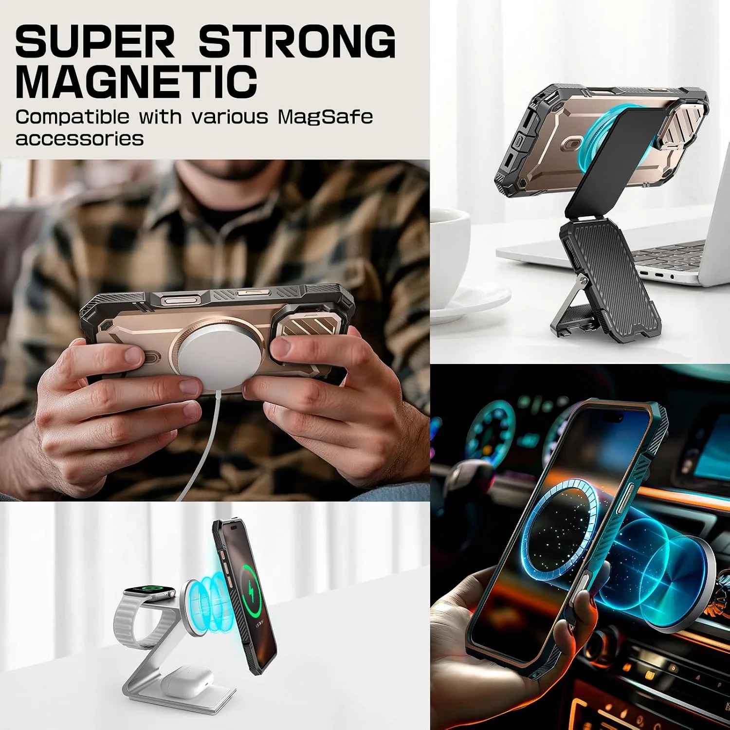 SUPCASE for iPhone 16 Pro Max Case (6.9 inch) with Camera Cover Stand,Venus