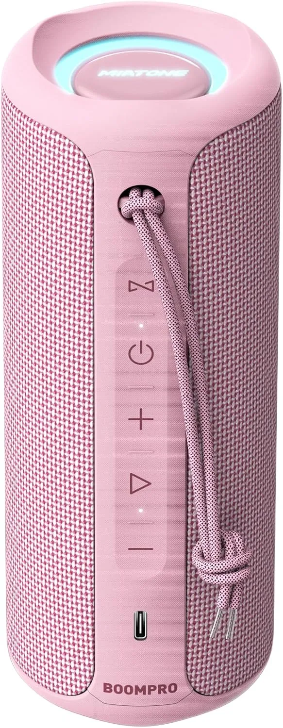 MIATONE Bluetooth Speaker 36W Stereo Sound Bass Present Woman Gifts - Pink