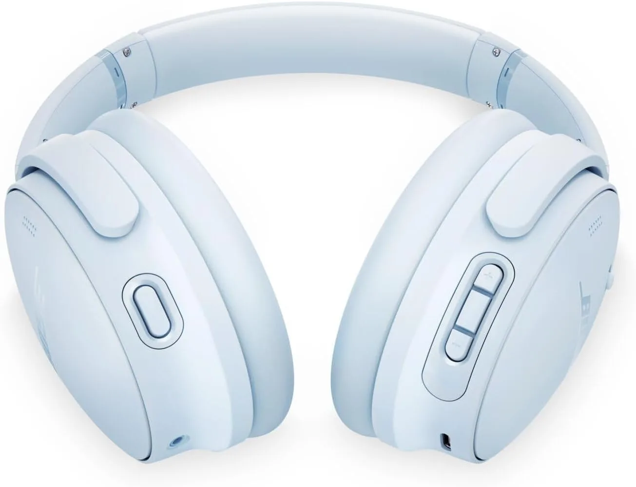 Bose QuietComfort Headphones Bundle with Fast Charger - Wireless Bluetooth Over-Ear Noise Cancelling Headphones with Mic, USB-C Charging, Deep Bass, Up to 24 Hours Playtime (Ice Blue)