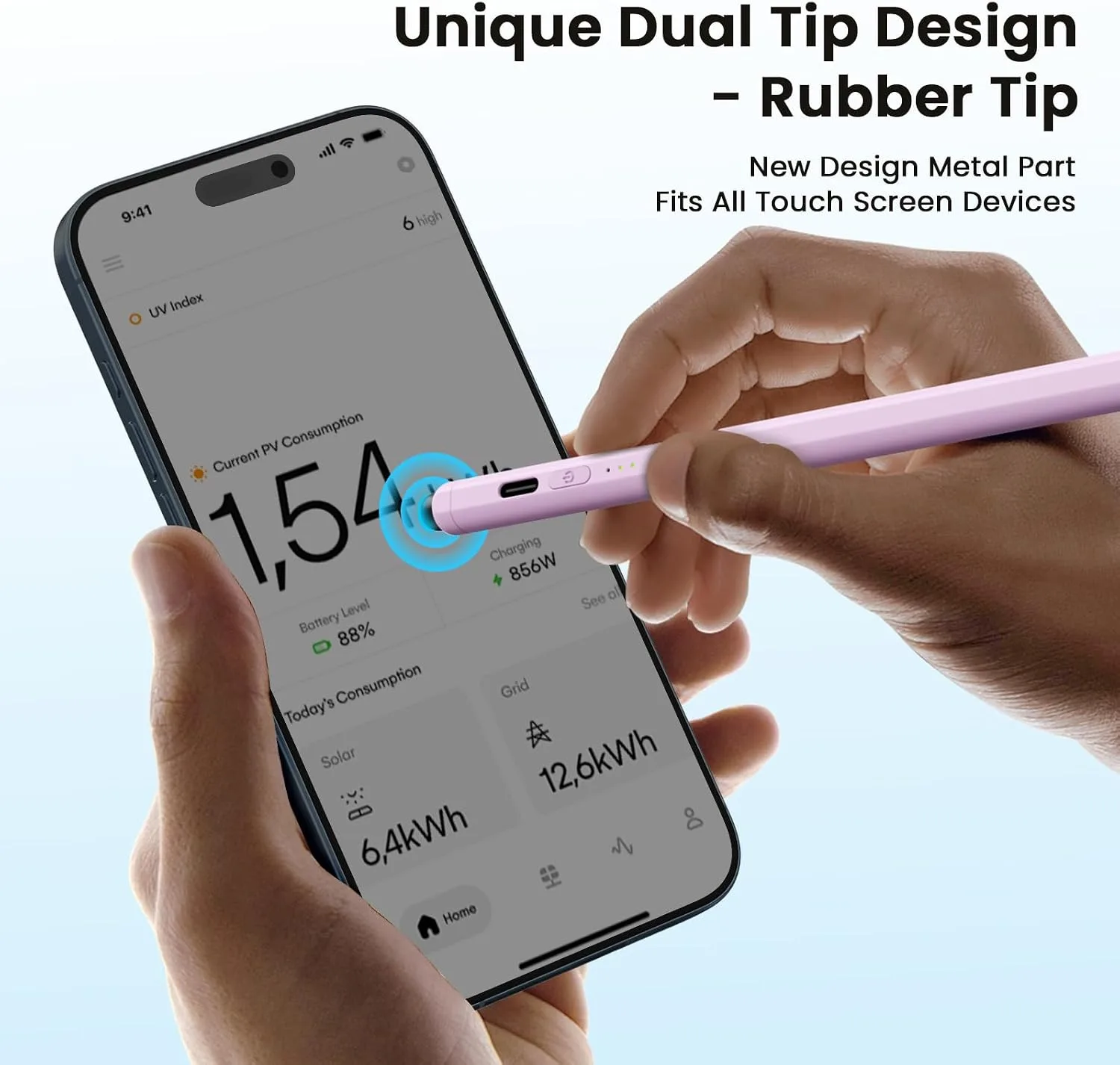 Hastraith Stylus Pen for iPad(2026-2018),13 mins Fast Charge Pencil with Tilt Sensitivity and Palm Rejection for iPad A16/10/9/8/7/6,Air 13"/11"/M3/M2/5/4/3,Pro 11"/13"/12.9"/M4/M2/M1,Mini 7/6/5,Lilac