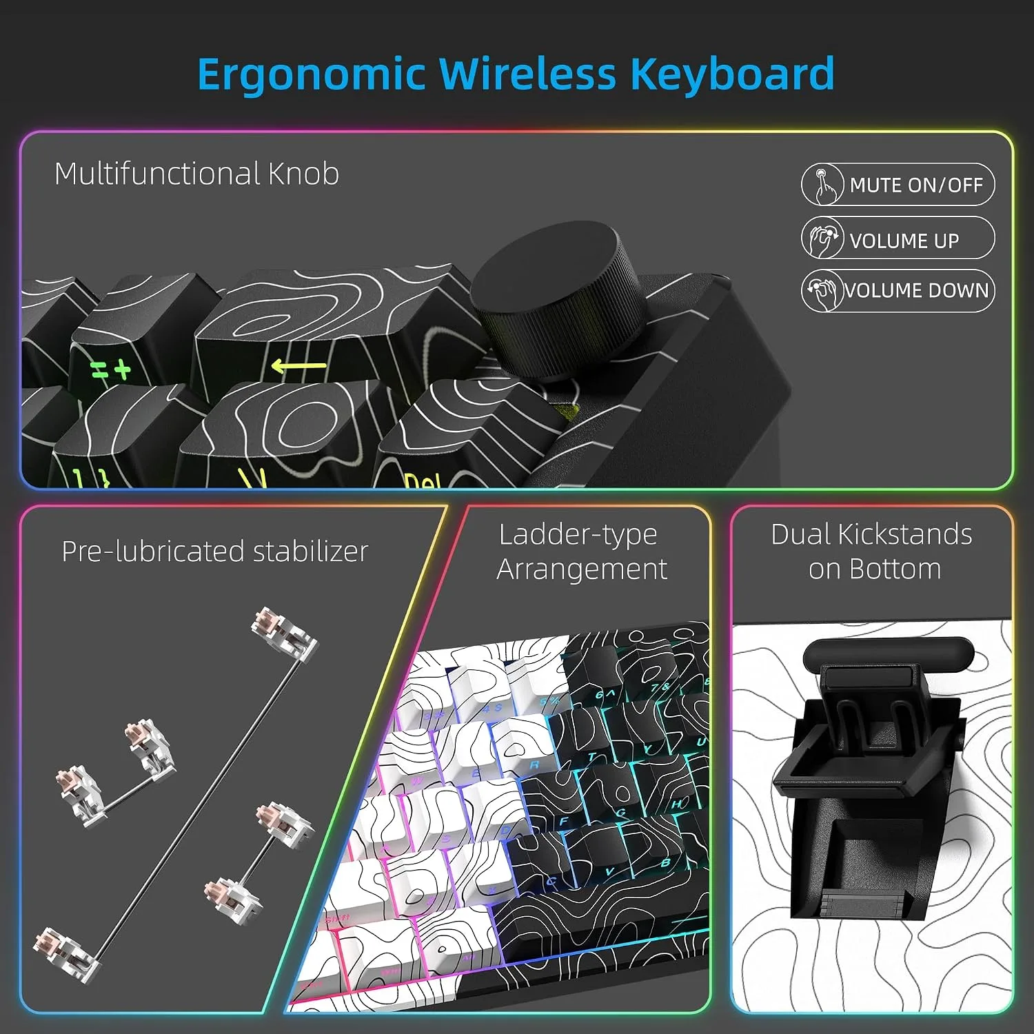 Womier Wireless Gaming Keyboard 60 Percent with QMK/VIA
