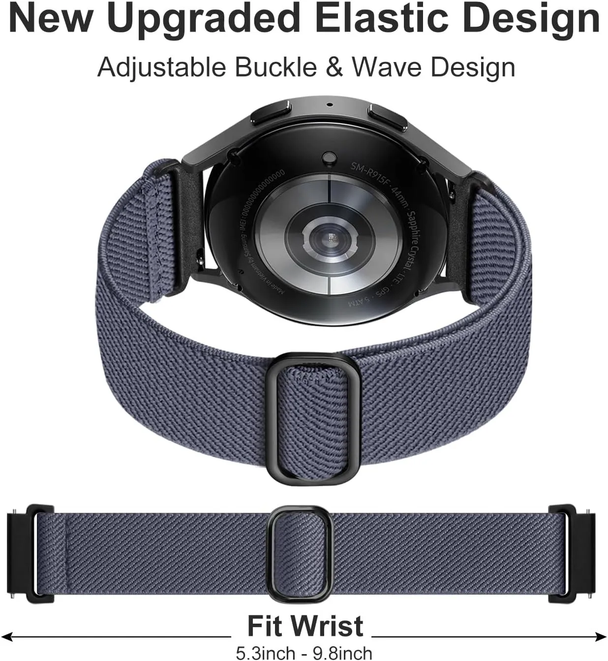 Lerobo Elastic Bands Compatible with Samsung Galaxy Watch 7/6/5/4 40mm 44mm/for Galaxy Watch 6 4 Classic 43mm 47mm 42mm 46mm/Active 2/FE, 3 Pack 20mm Soft Adjustable Breathable Sport Band