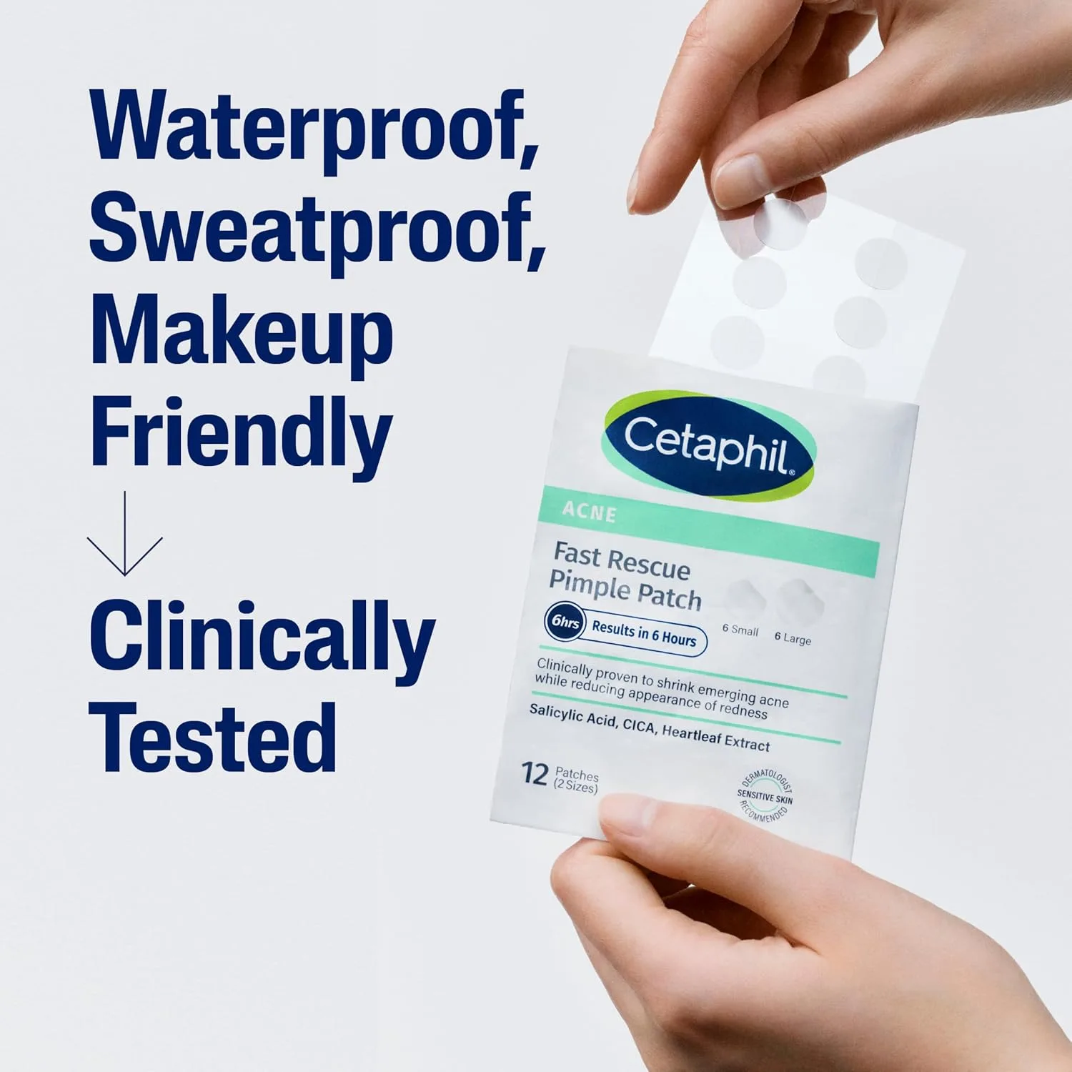 Cetaphil Acne Patches Salicylic Acid & CICA, Sensitive Skin Care, 24ct