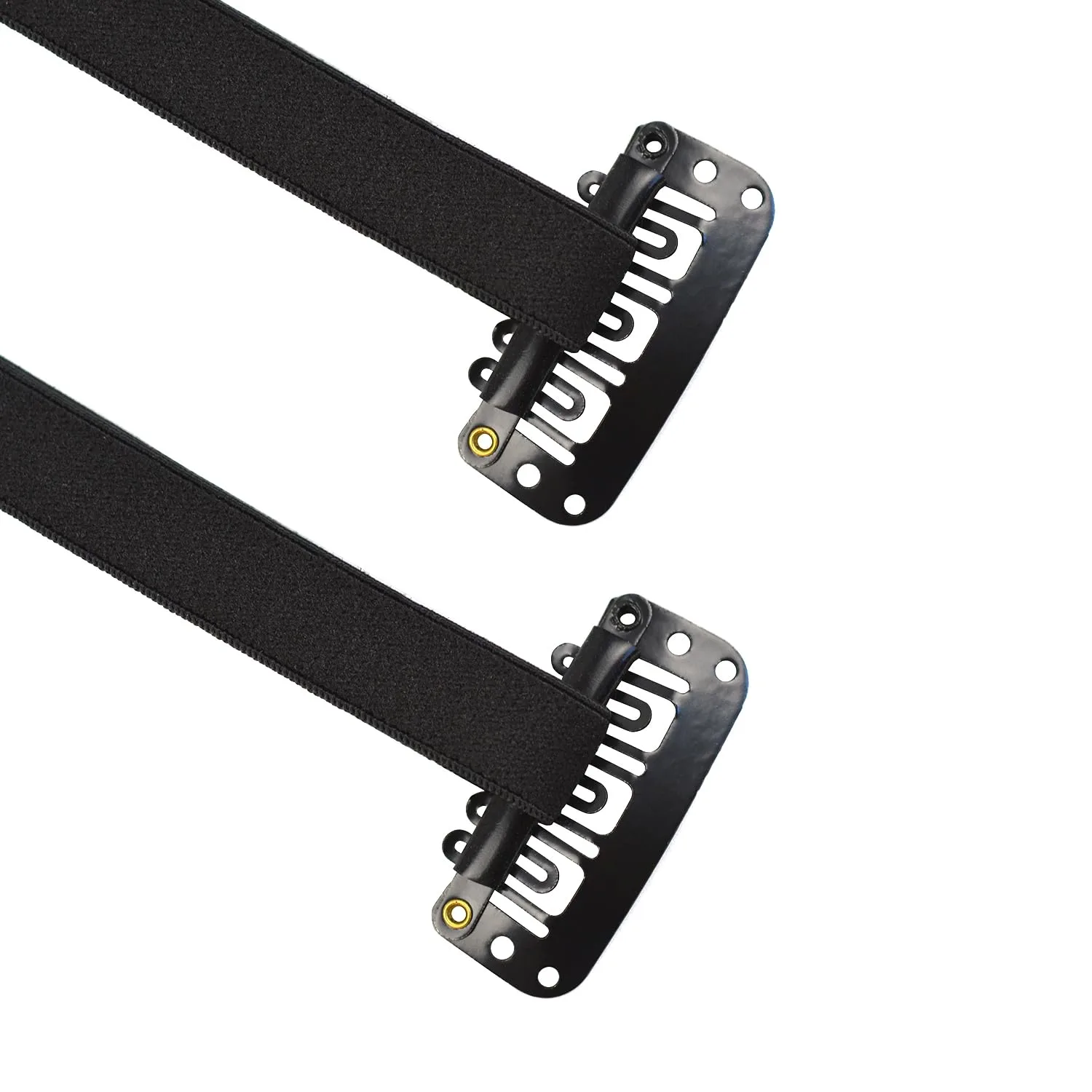 4 Pcs Facelift Bands with Clips Invisible Face Stretching Lifting Strap Adjustable Elastic Band Face Slimming Band (24cm Black Single Bands)