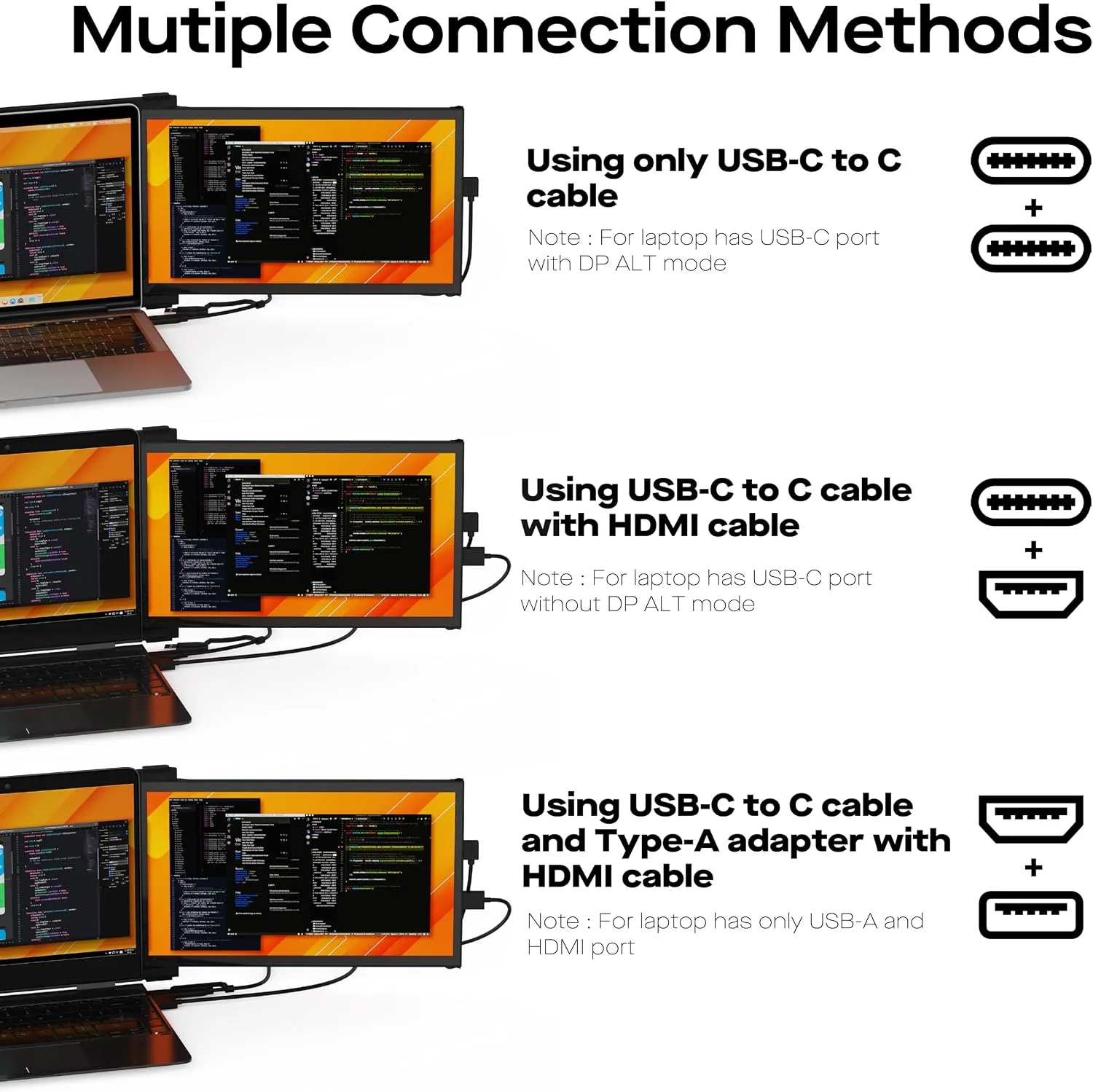 New Mobile Pixels Duex Plus DS 13.3" FHD 1080P Portable Monitor for Laptops