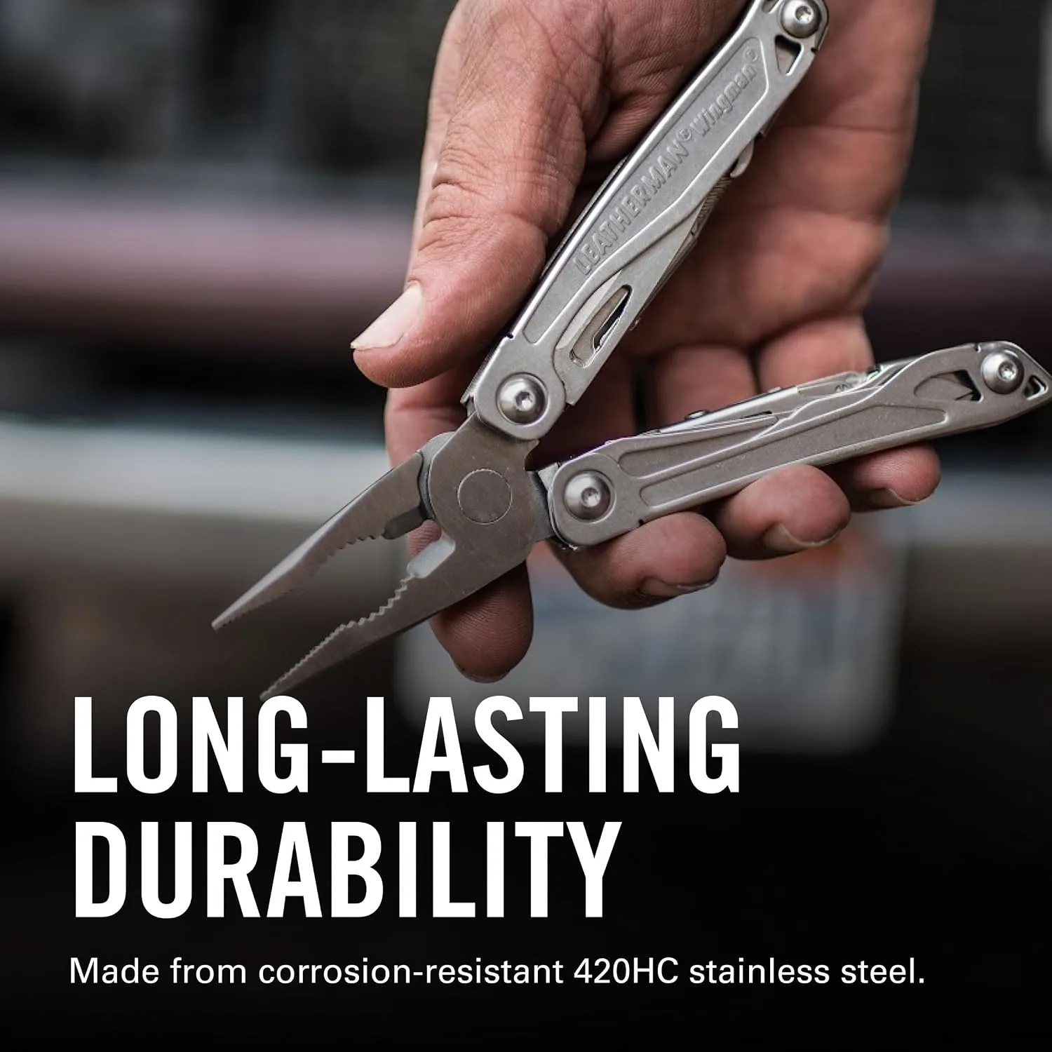 LEATHERMAN Wingman Multi-Tool, Spring-Action Pliers and Scissors, Stainless