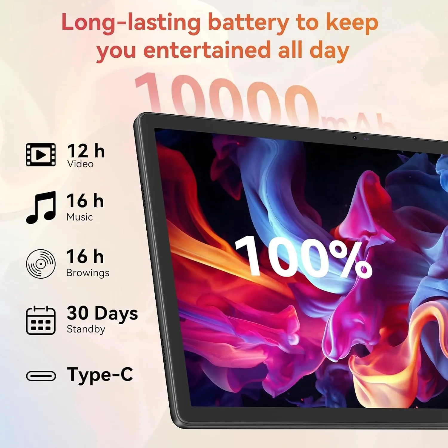 URAO Tablet｜14 inch Android 16 Tablet｜36GB RAM 256GB ROM ｜1920 * 1200 IPS FHD｜10000mAh 30W Fast Charging｜Octa-core Processor｜Wi-Fi 6, BT 5.4｜Dual Camera with Gemini AI｜Keyboard｜Stylus｜Case｜Headphone