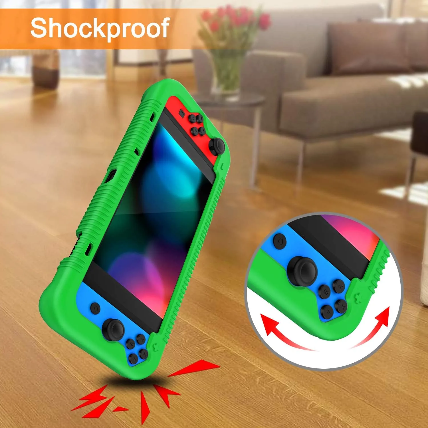FINTIE Soft Silicone Protective Case Compatible with Nintendo Switch 2017