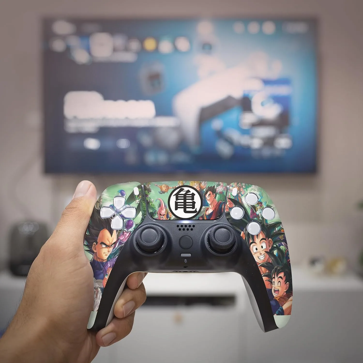 D. B. Z. FAM Custom PS-5 Controller Wireless compatible with Play-Station 5 Console by BCB Controllers | Proudly Customized in USA with Permanent HYDRO-DIP Printing (NOT JUST A SKIN) (MODDED)