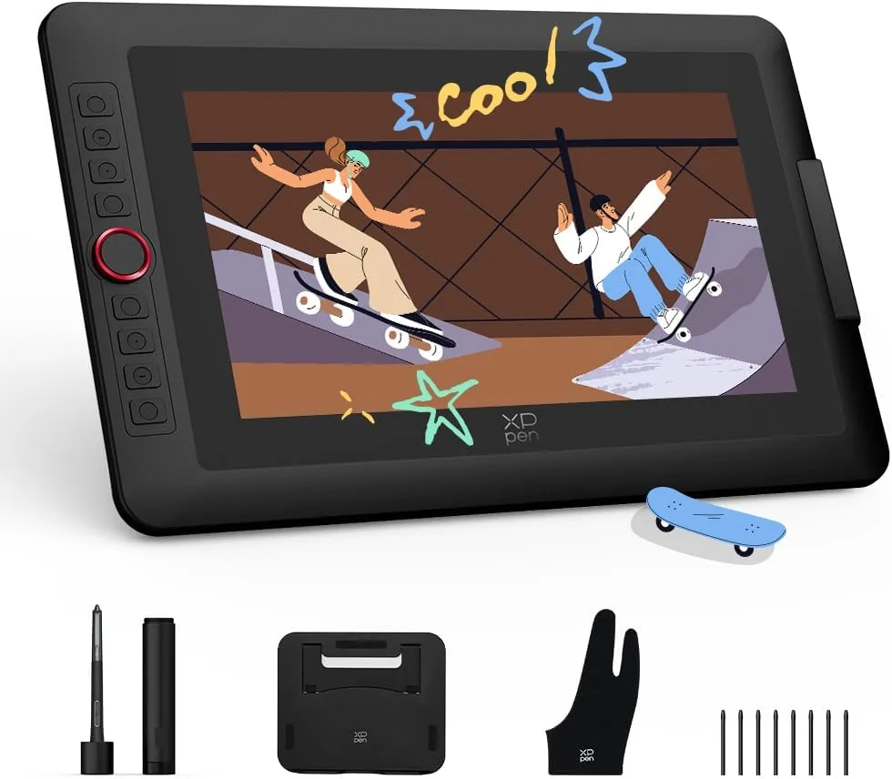 XP-PEN Artist 13.3 Pro V2 Drawing Tablet with Screen, 16K Pressure Sensitivity Digital Drawing Tablet for PC Mac Chromebook Android, Fully Laminated Graphic Tablet with Pen, Foldable Stand Included