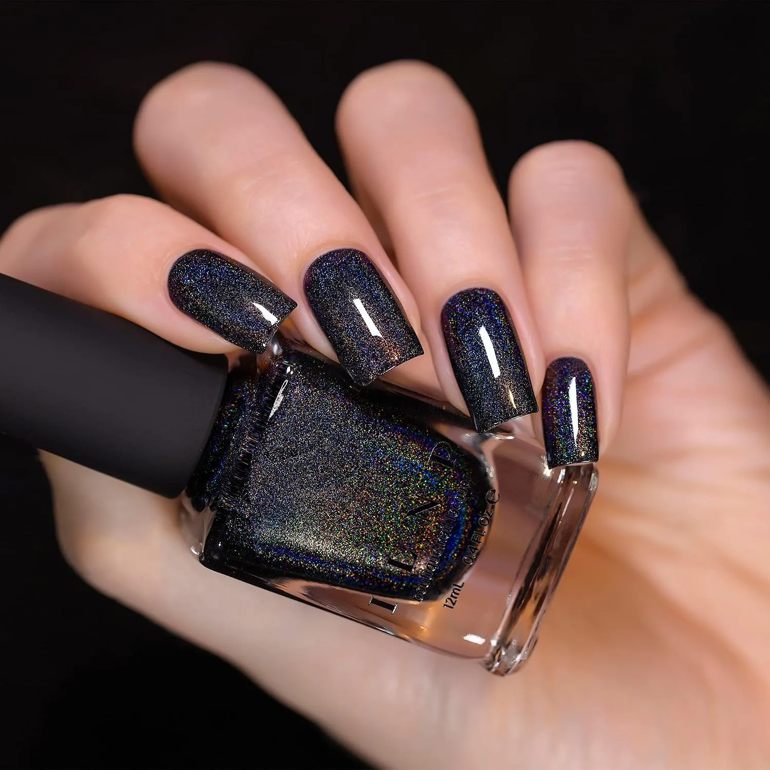 ILNP Black Magic - Deep Black Holographic Nail Polish