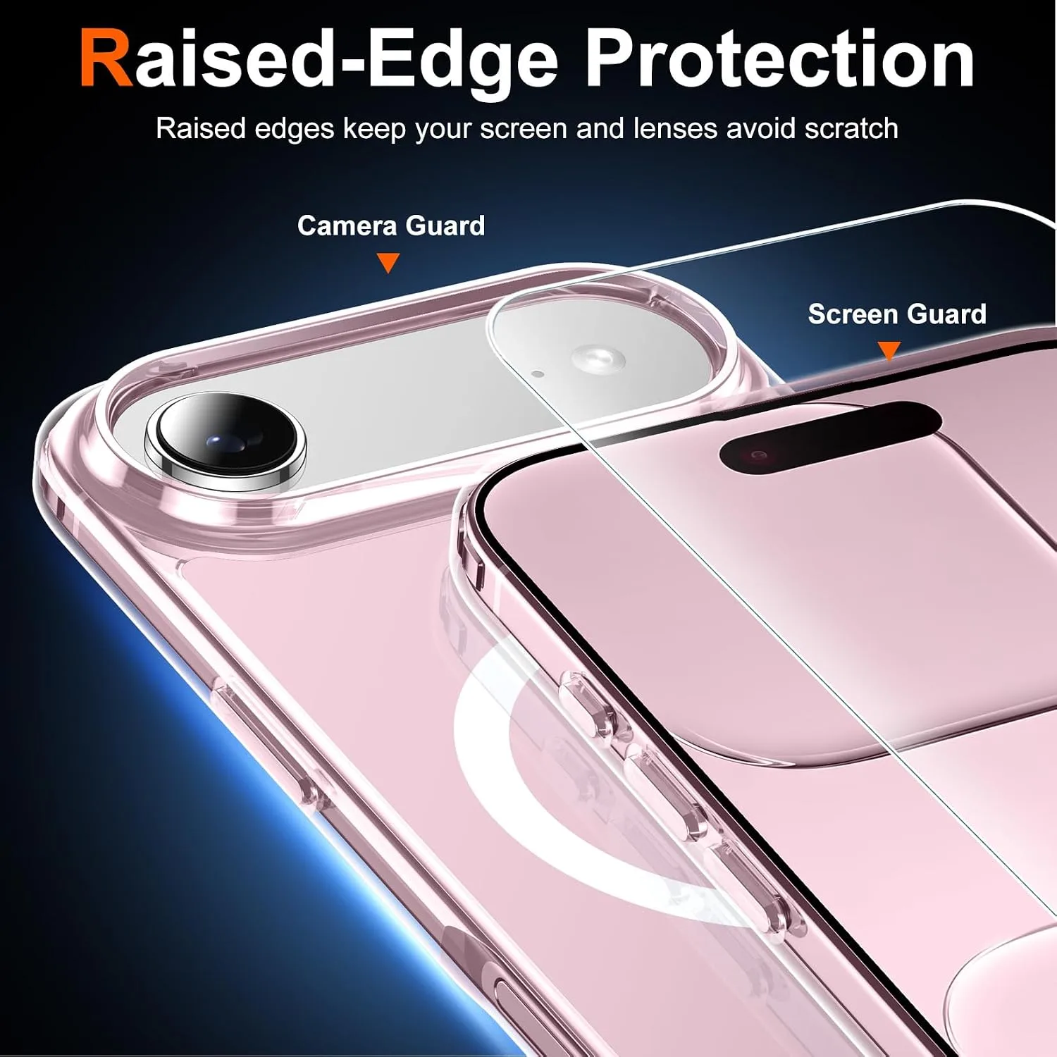 Temdan for iPhone AIR Case with Screen Protector Pink