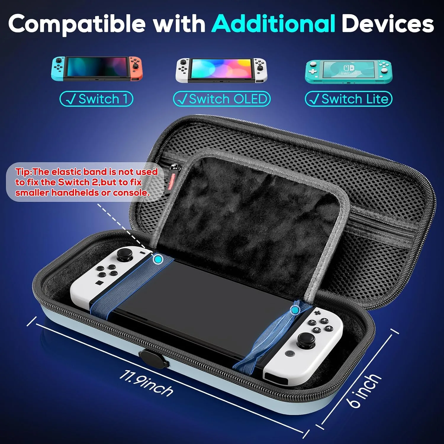Auarte Switch Case for Switch 2 Console (2025)/OLED, [Charge Inside] Design