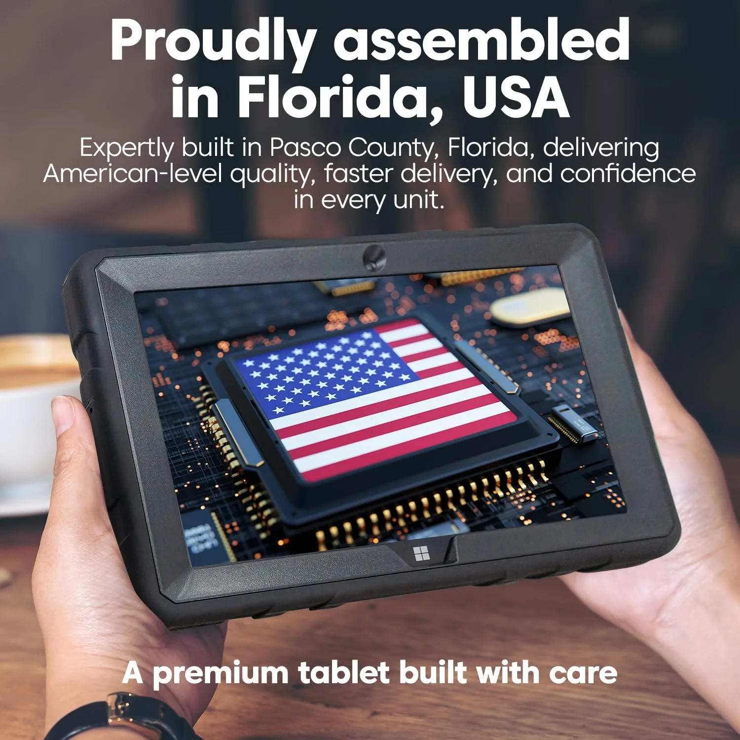 Fusion5 Built in USA 10.1” Windows 11 Professional Rugged Tablet PC - 12GB RAM, 512GB SSD, Intel 13th Gen, Full HD Windows Tablet Computer, HDMI, USB C - 2 Year Full Warranty with Accidental Damage