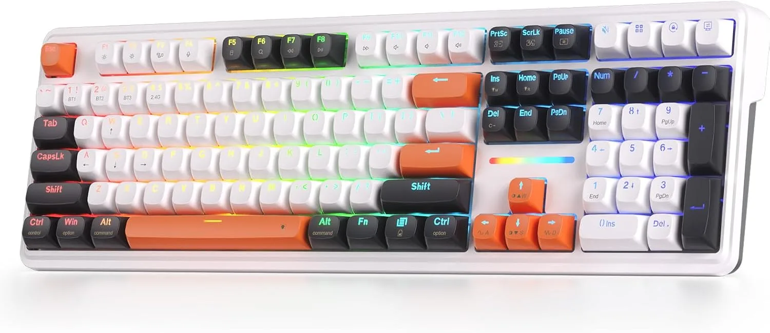 Teclado Gamer Redragon K745 PRO Wireless 108 teclas RGB