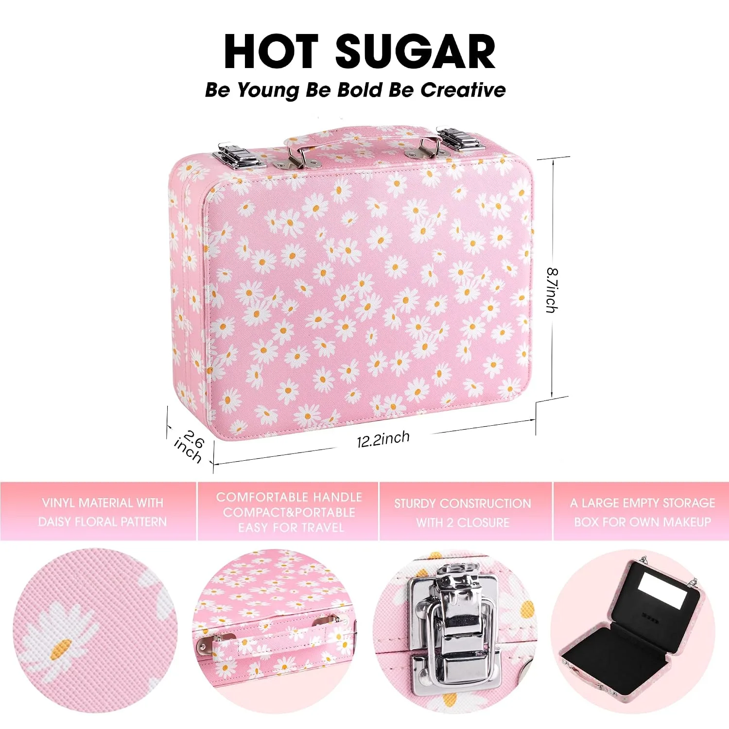 Hot Sugar Makeup Kit Starter Gift Set for Teens and Women (Pink Daisy)