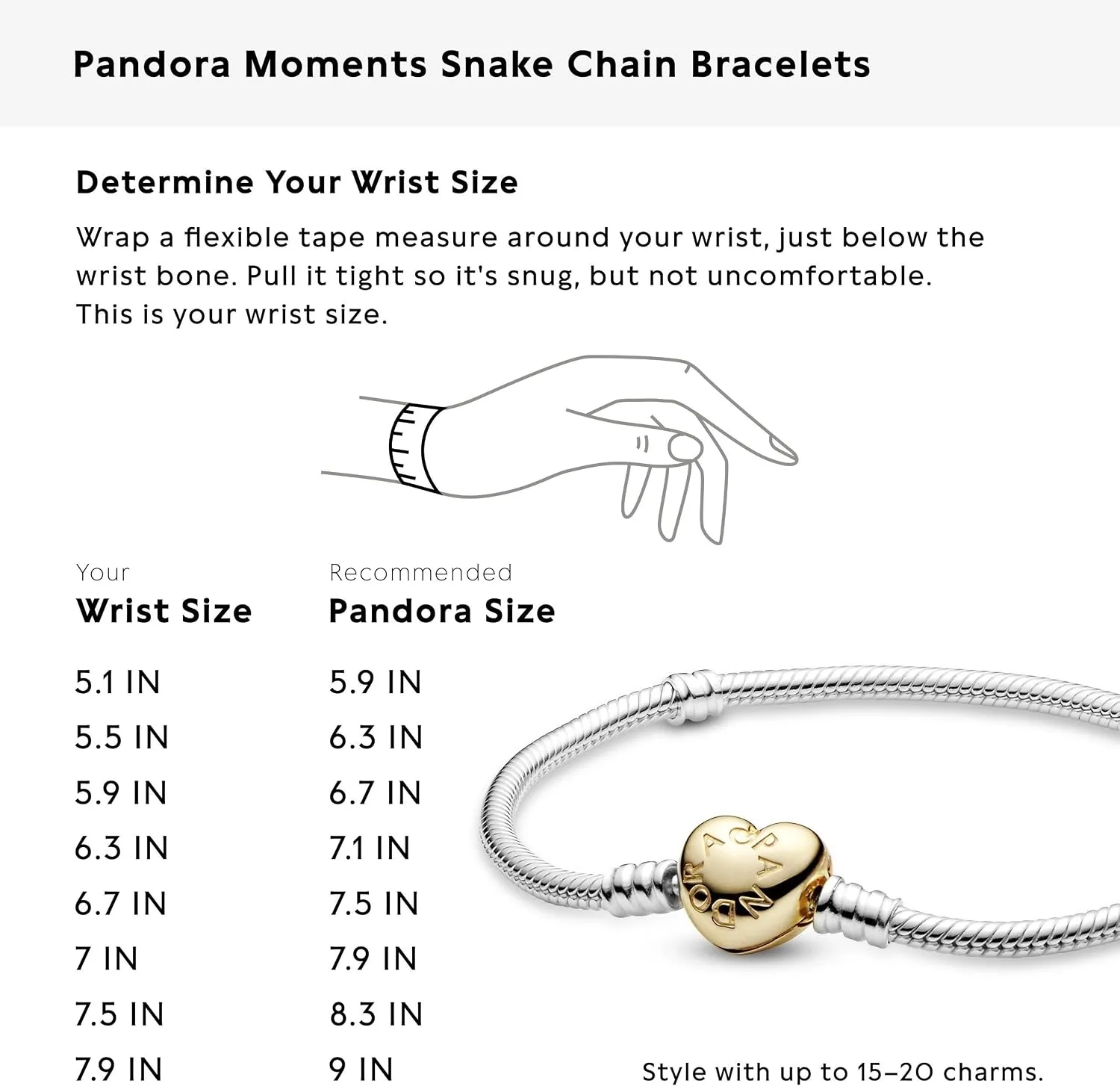 PANDORA Moments Snake Chain Bracelet