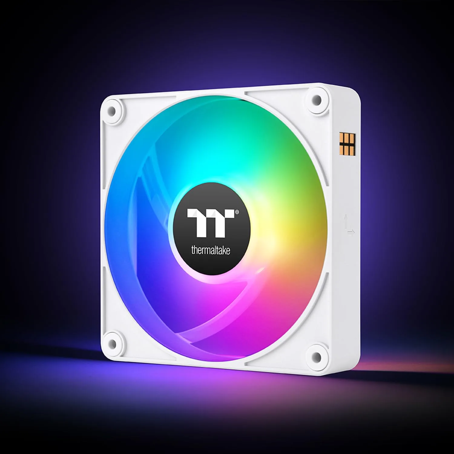 Thermaltake CT120 EX ARGB Sync PC Cooling Fan White (3-Fan Pack), Magnetic Connection, 5V Motherboard Sync, 16.8 Million Colors 9 Addressable LEDs, 120 mm Case/Radiator Fan, CL-F190-PL12SW-A