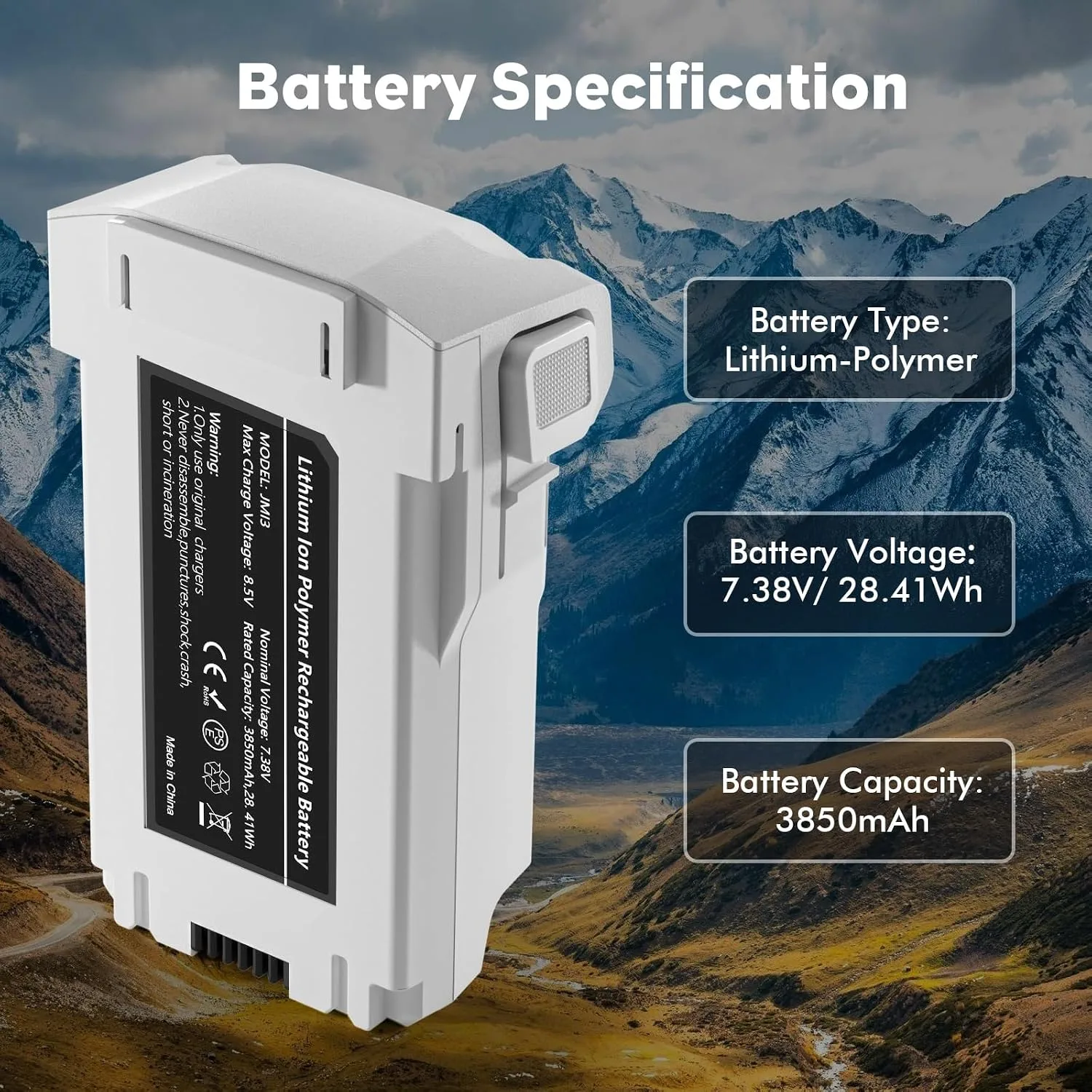 Mini 3 Series Intelligent Flight Battery Plus for DJI Mini 4 Pro/Mini 3/Mini 3 Pro,3850mAh 47 Mins Flight Time