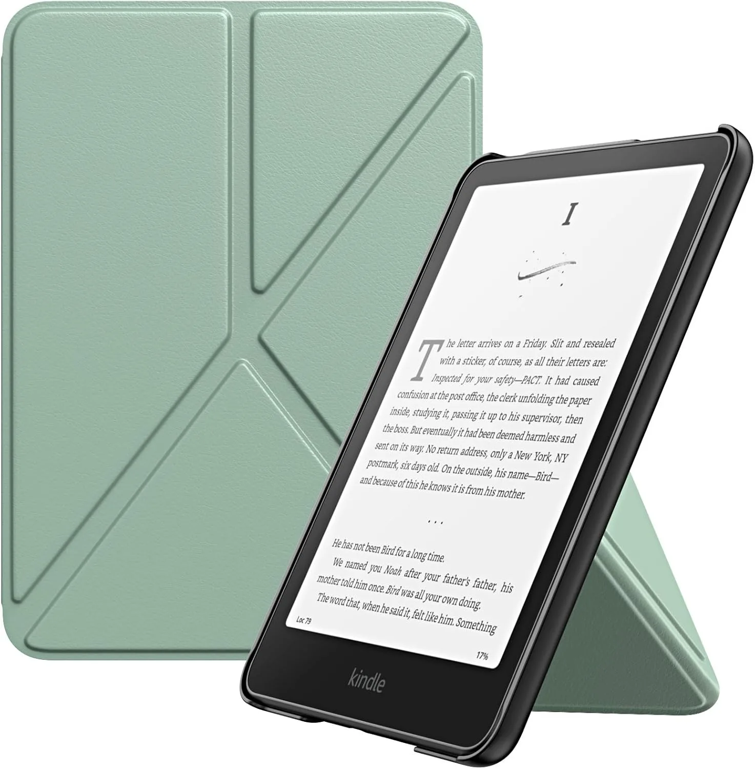 MoKo Case for 7" Kindle Paperwhite 12th Generation 2025/2024, Agave Green