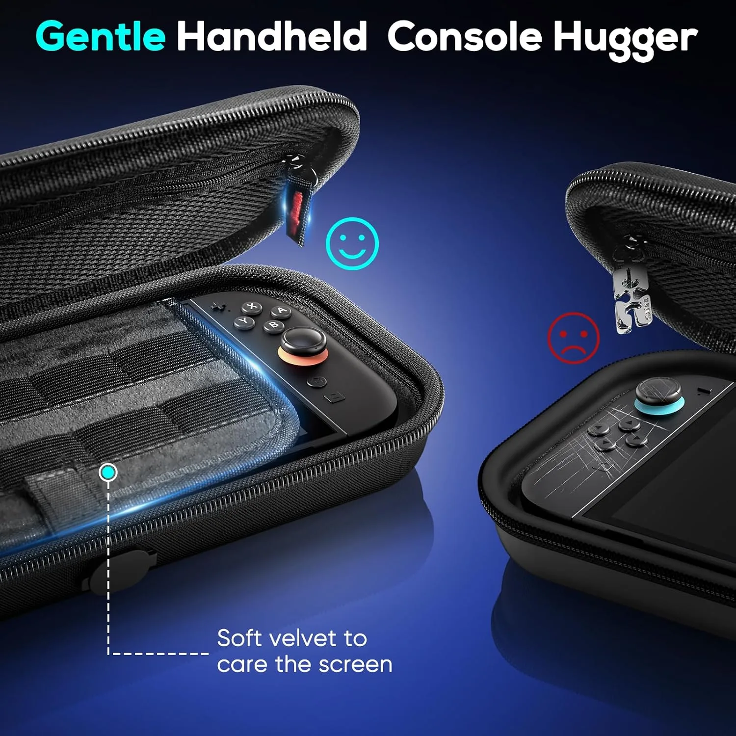 Auarte Switch Case for Switch 2 Console (2025)/OLED, [Charge Inside] Design