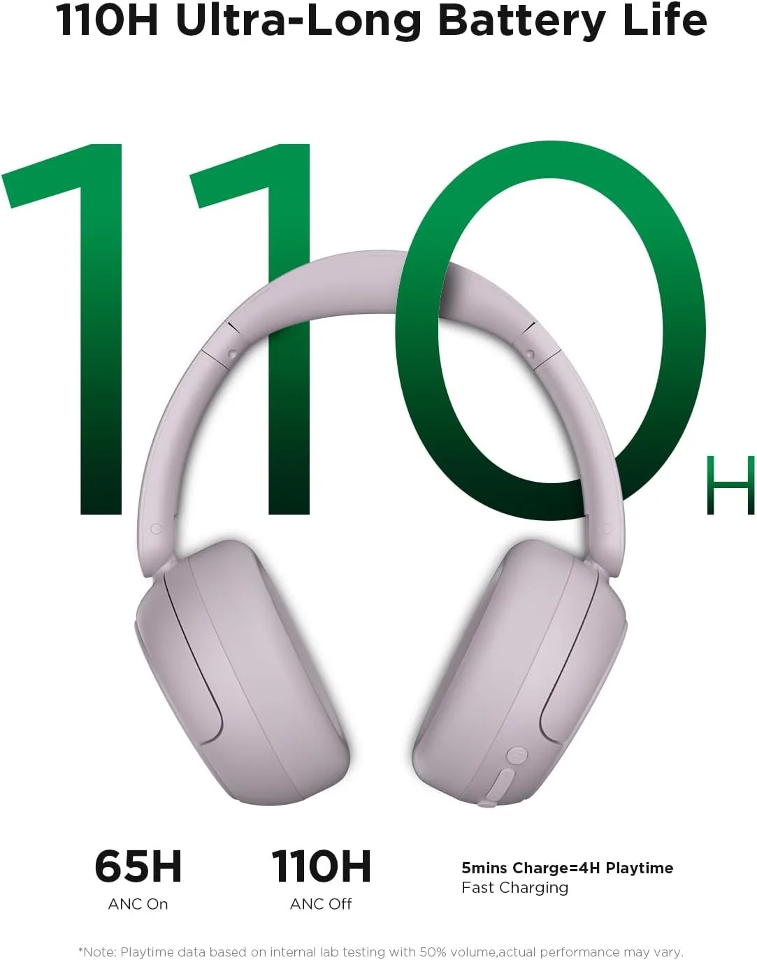 H30 Hi-Res Bluetooth Headphones Wireless Over Ear, Purple