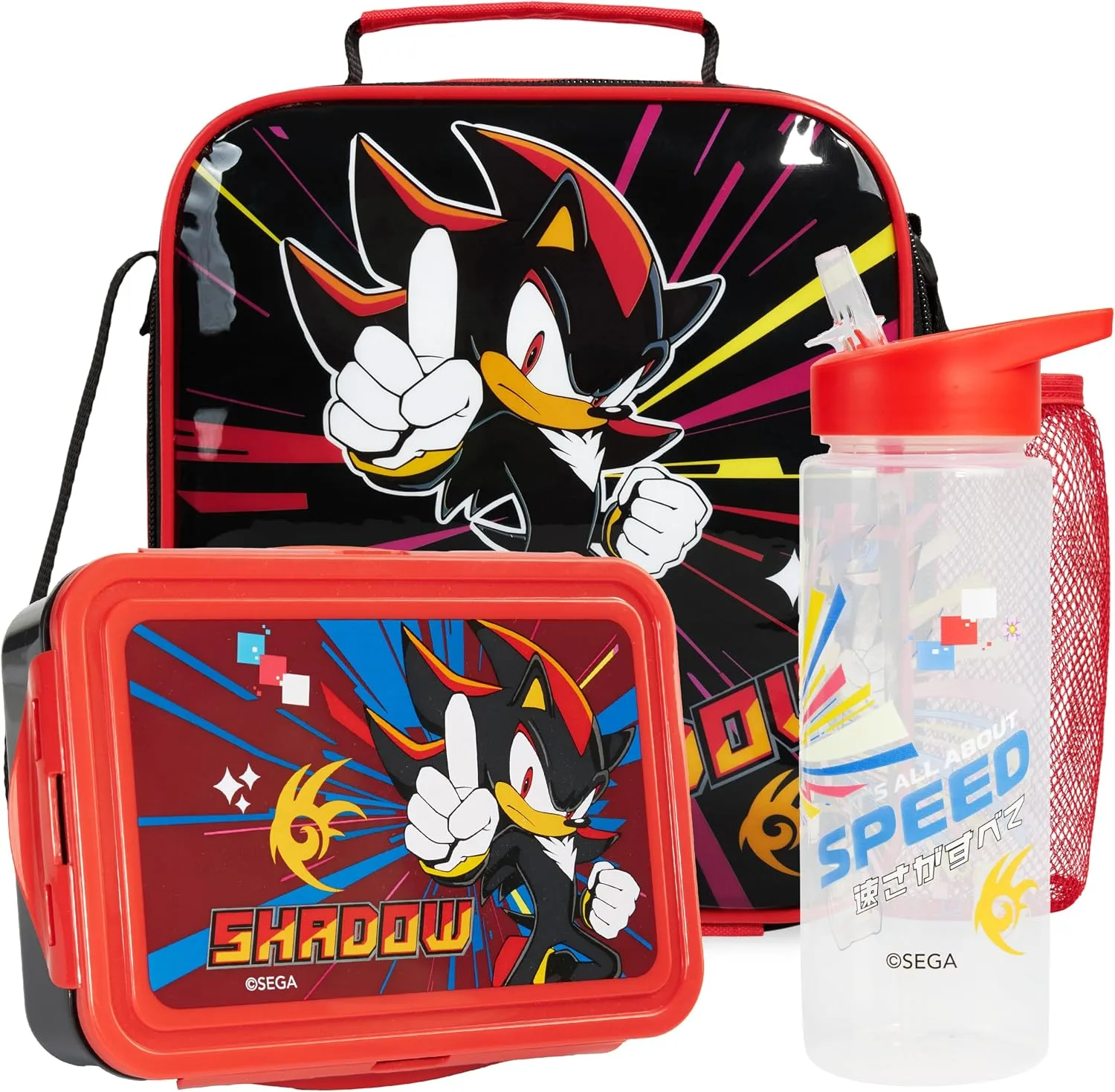 Get Trend Shadow the Hedgehog Boys Lunch Box 3Pc Set
