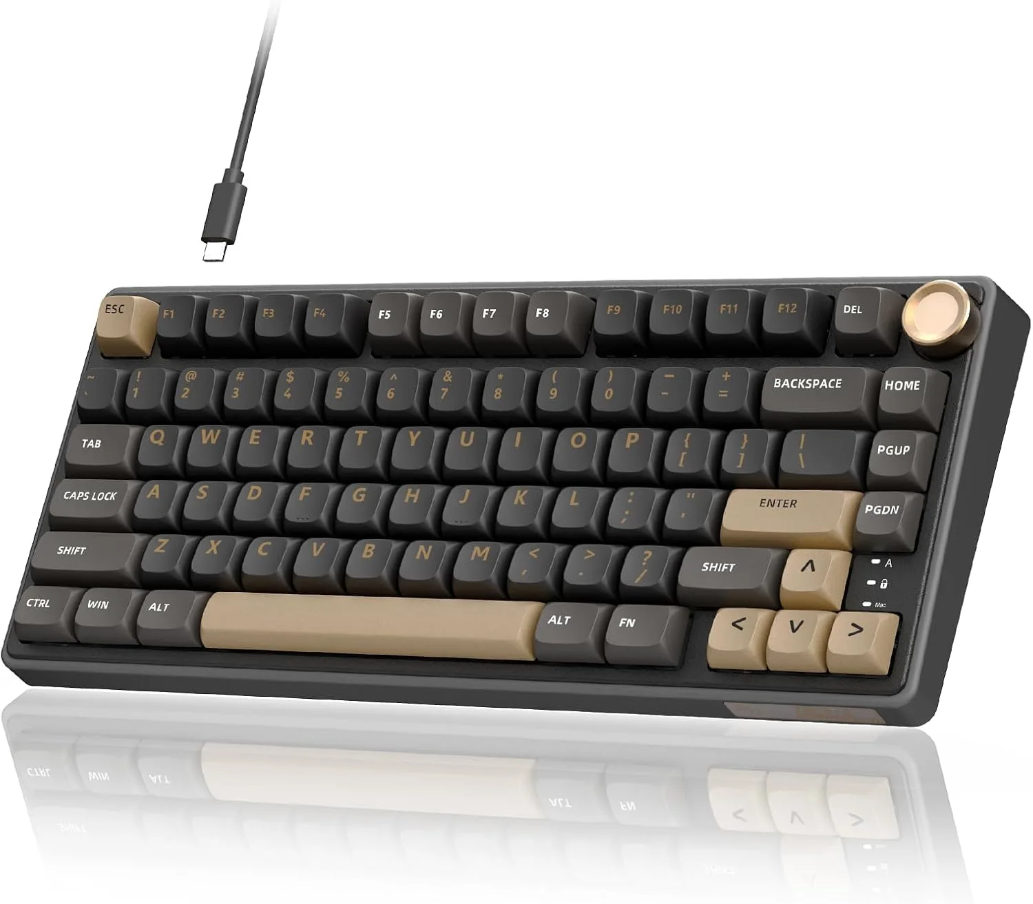 Teclado Gamer RK Royal Kludge R75 Mecánico Cableado 75% Negro