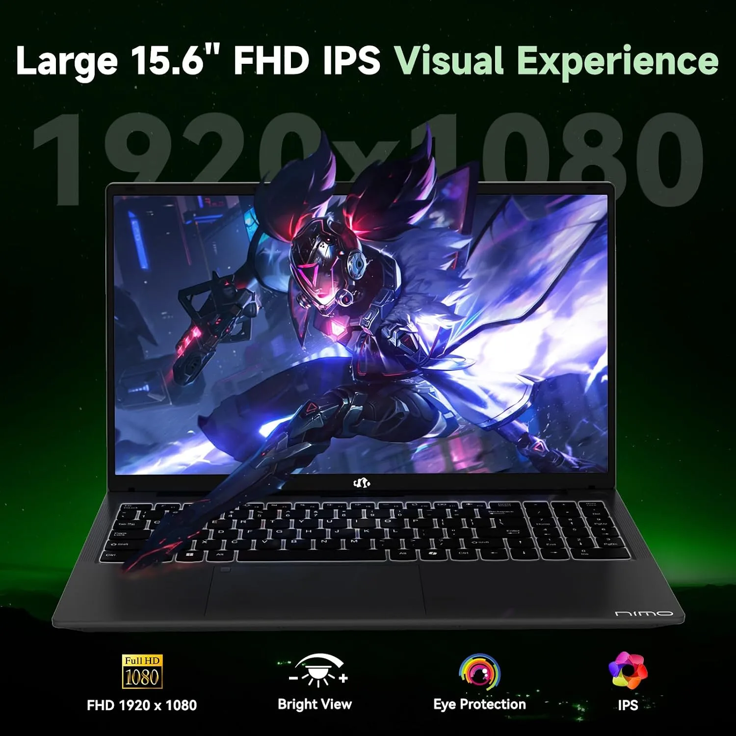 NIMO 15.6" AI Light Gaming Laptop 2026| AMD Ryzen 7 7735HS 32GB RAM 1TB SSD